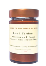 Charger l'image dans la galerie, Pâte à tartiner Noisette du Piémont IGP Chocolat Noir Croustillant
