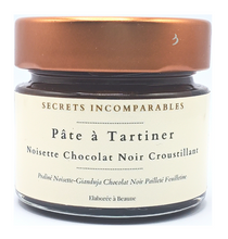 Charger l&#39;image dans la galerie, Pâte à Tartiner Noisette chocolat Noir Croustillant Secrets Incomparables 100g
